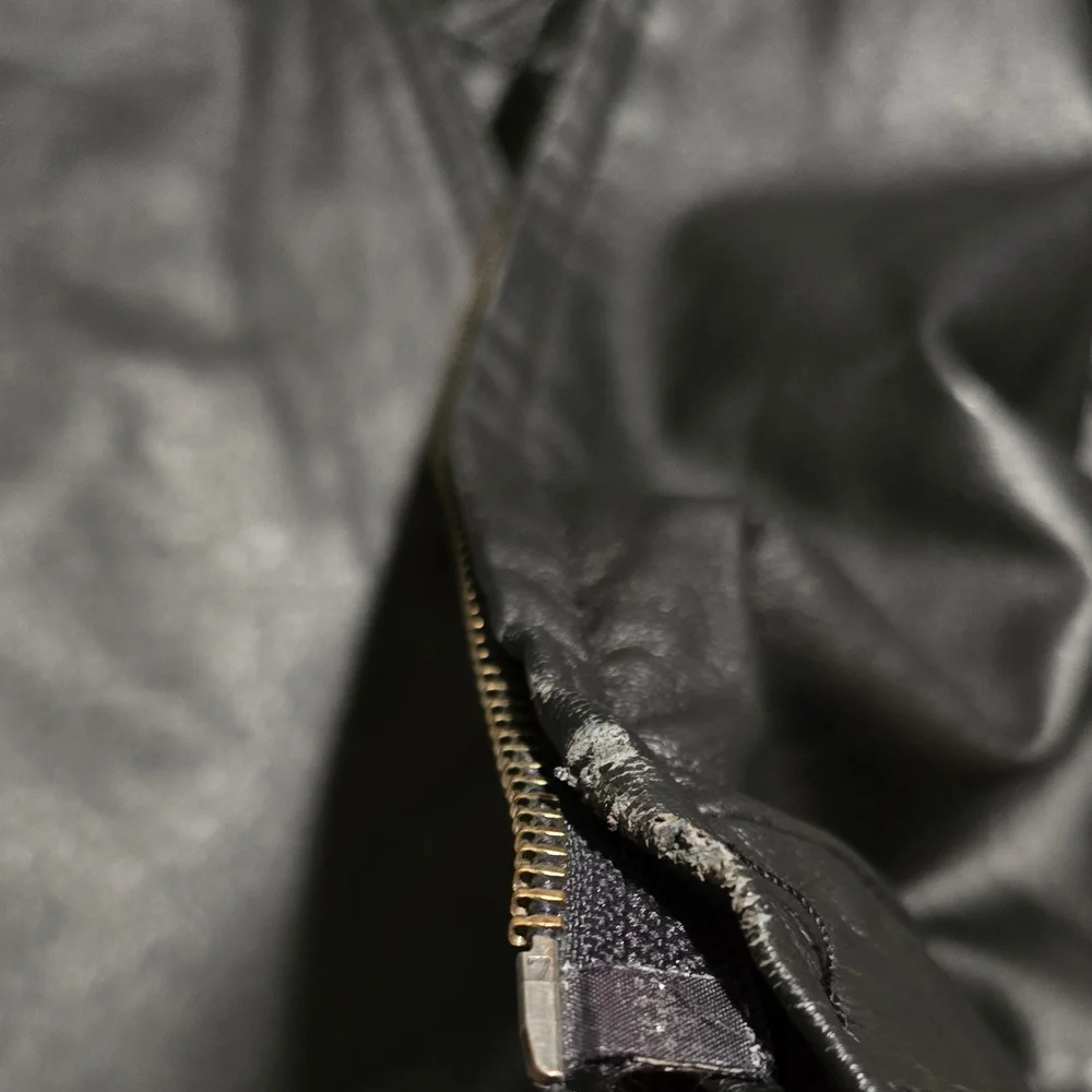 Bill Blass Black Lambskin Leather Bomber Jacket